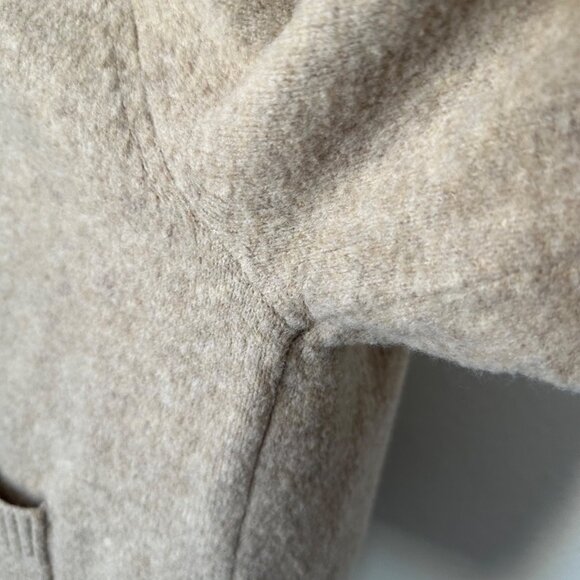 Uniqlo Ribbed V Neck Cardigan Knit Wool Acrylic Blend Front Buttons Closure Long - Picture 7 of 10